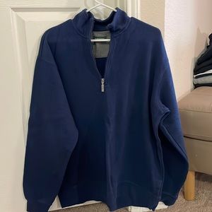 Large Blue Orvis Zip-Up Pullover